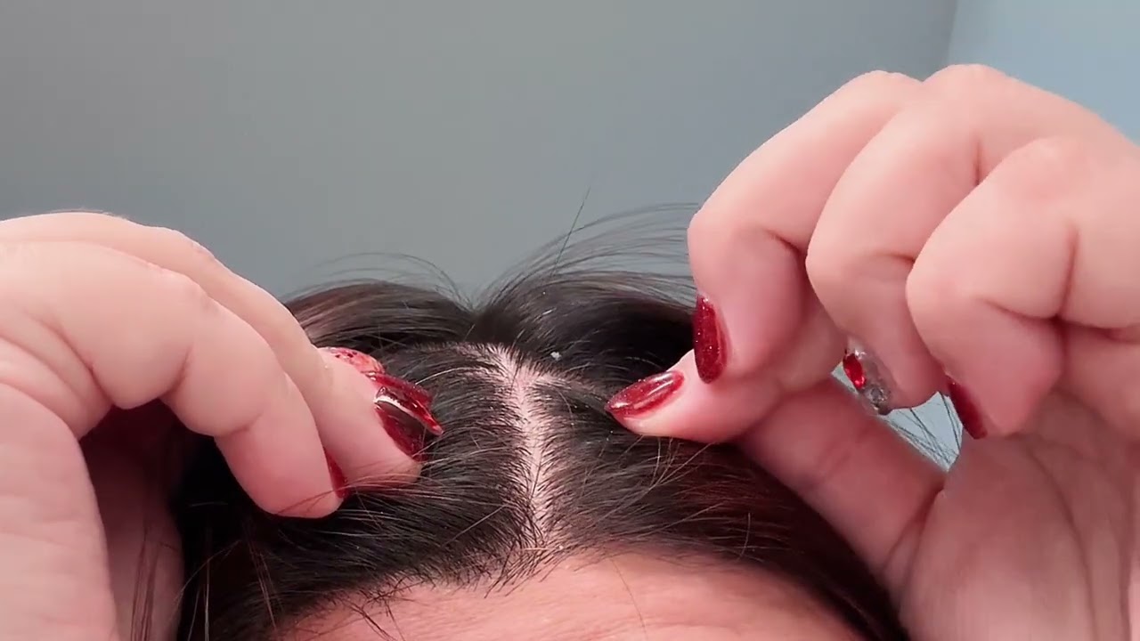 ASMR-Silent Scalp Scratching and Dandruff Removal