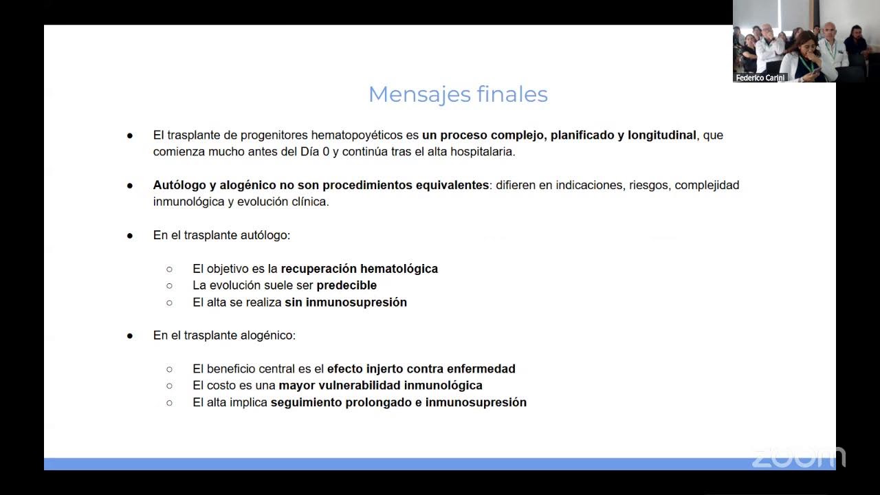 Trasplante de medula (Dra Garbarini, 4 de febrero 2026)