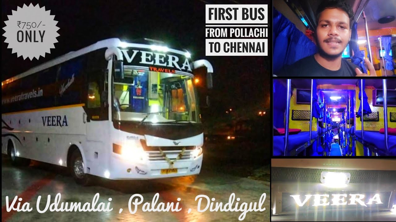 Veera travels Ac sleeper | Pollachi to Chennai | Veera V6 | Bus Vlog | Tamil travel review