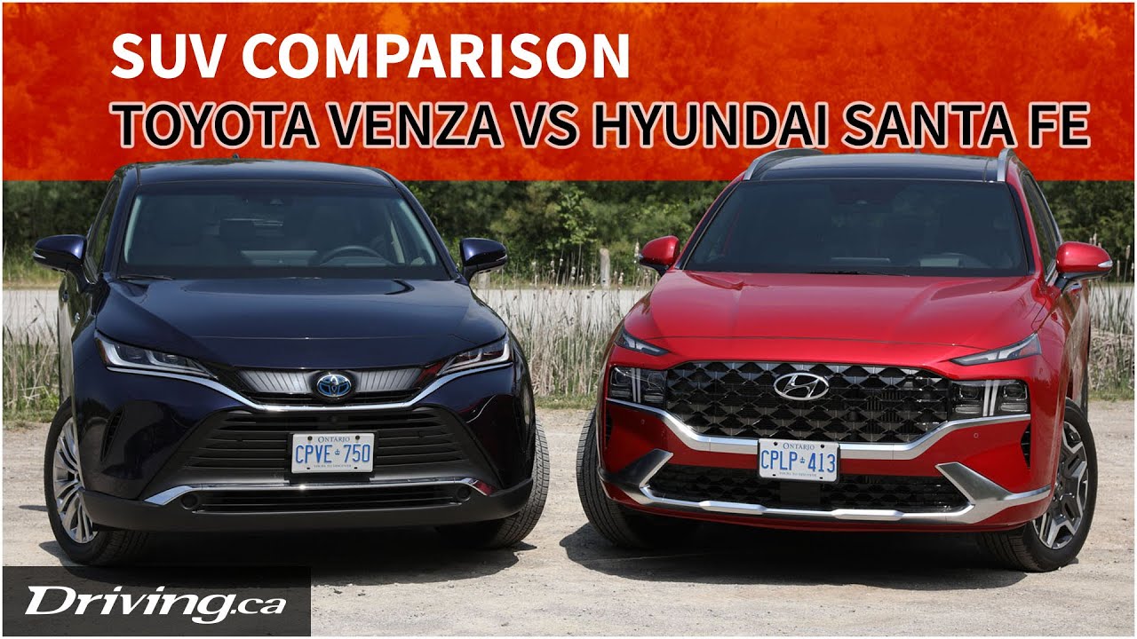 2021 Toyota Venza vs 2021 Hyundai Santa Fe | SUV Comparison | Driving.ca