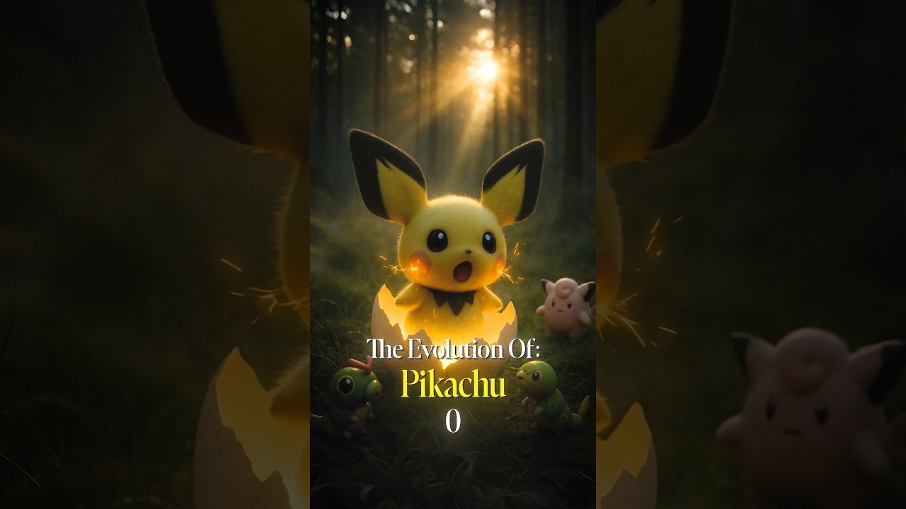 Evolution of Pikachu#pikachu #pokemon #ashketchum #history #evolution