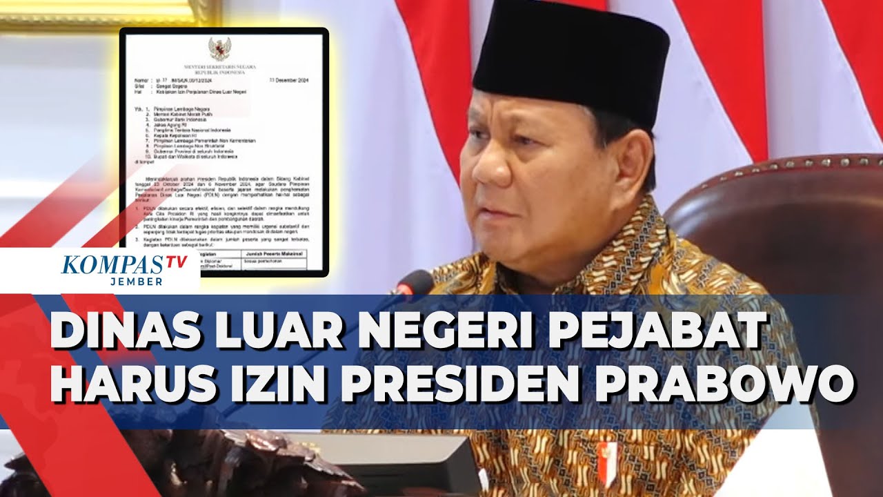 Istana Resmi Terbitkan Aturan Pejabat Dinas ke Luar Negeri Harus Seizin Presiden Prabowo