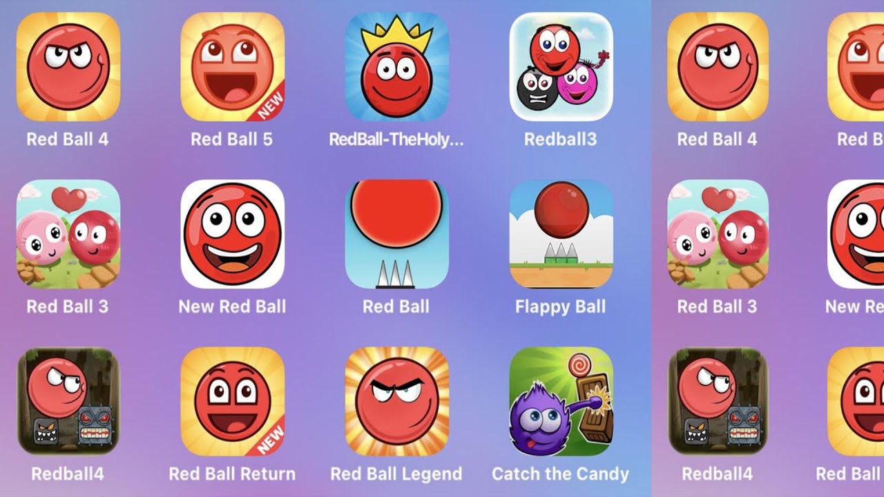 Red Ball 4,Red Ball 5,Red Ball Holy Treasure,Red Ball 3,BRed Ball,Red Ball Legend,Catch The Candy