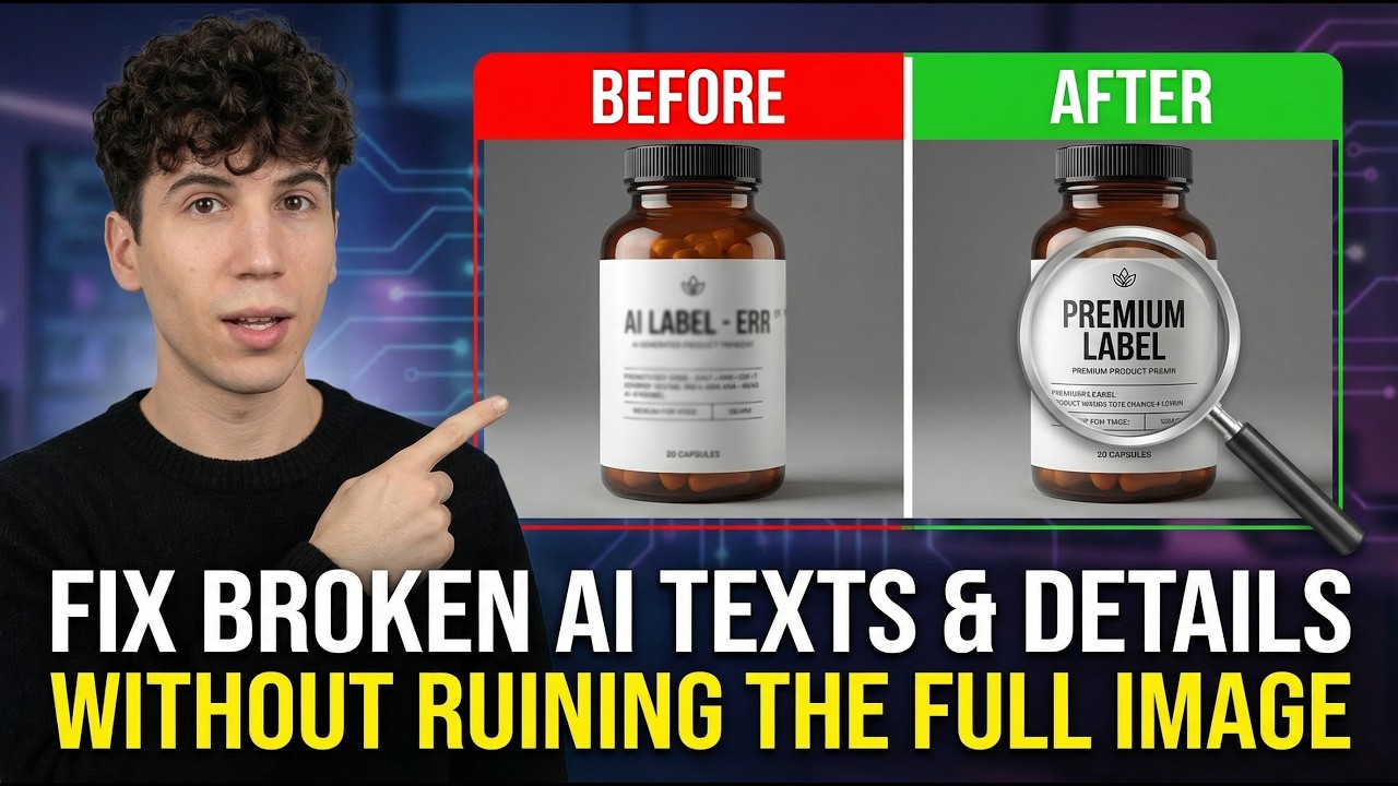 How to Fix AI Image Details and Text Errors Without Quality Loss (NO PHOTOSHOP)