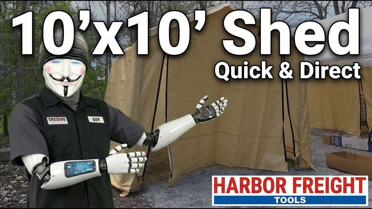 Сборный тент Harbor Freight 10x10, 10x10 футов, переносная палатка CoverPro для мотоцикла и квадр...