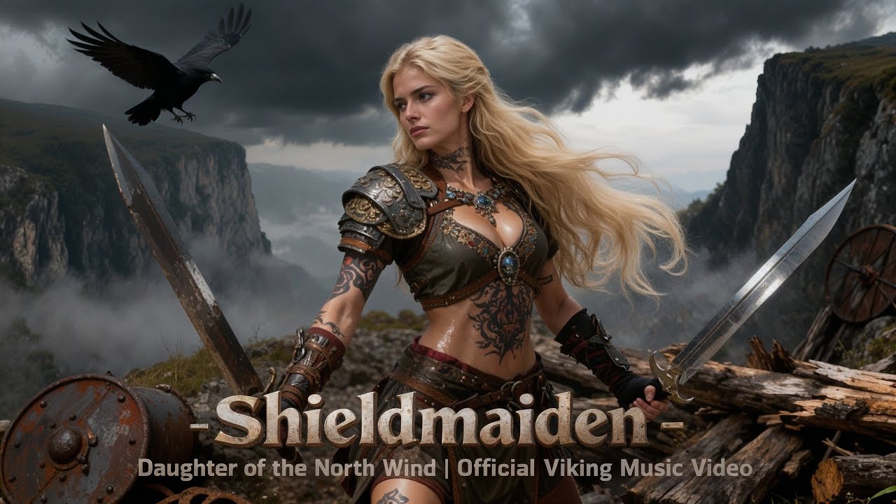 Shieldmaiden &ndash; Daughter of the North Wind | Epic Viking Synth Rock Anthem (Official Video)
