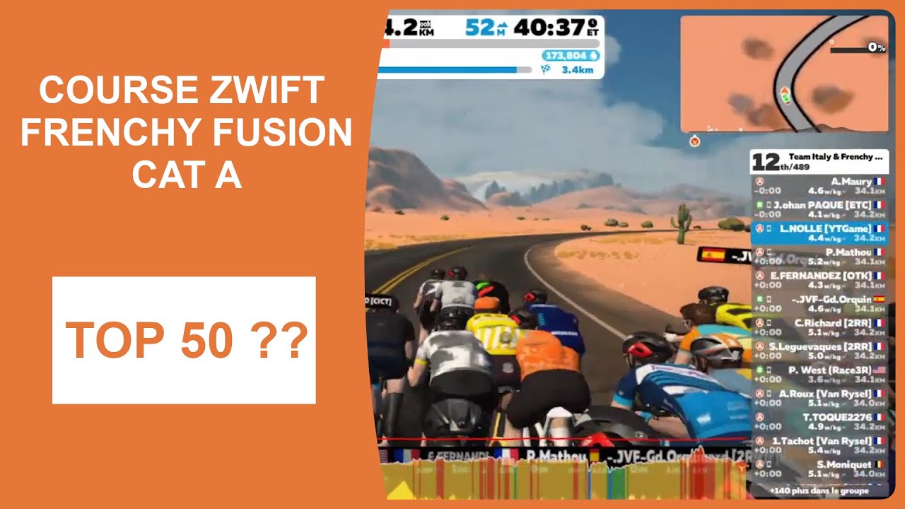 COURSE ZWIFT avec des PROS (URAN/COQUARD)! Top 50 ??