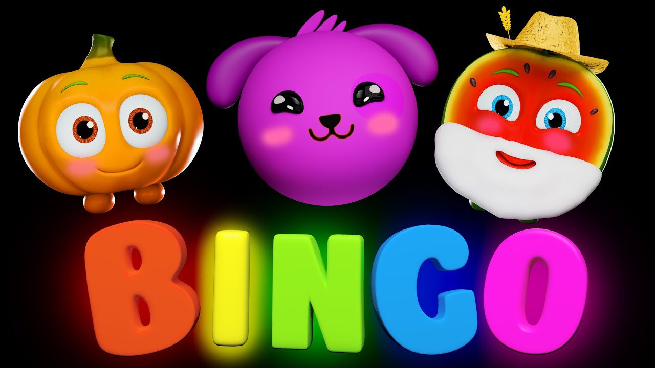 🐶🍉 Funky Fruits with BINGO Dog | Baby Sensory Animation, Dance Music and High Contrast Video🍓