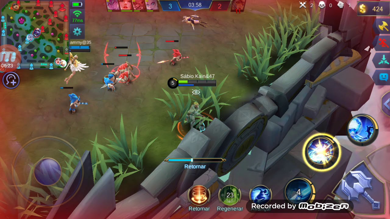 Jogando Lol no celular