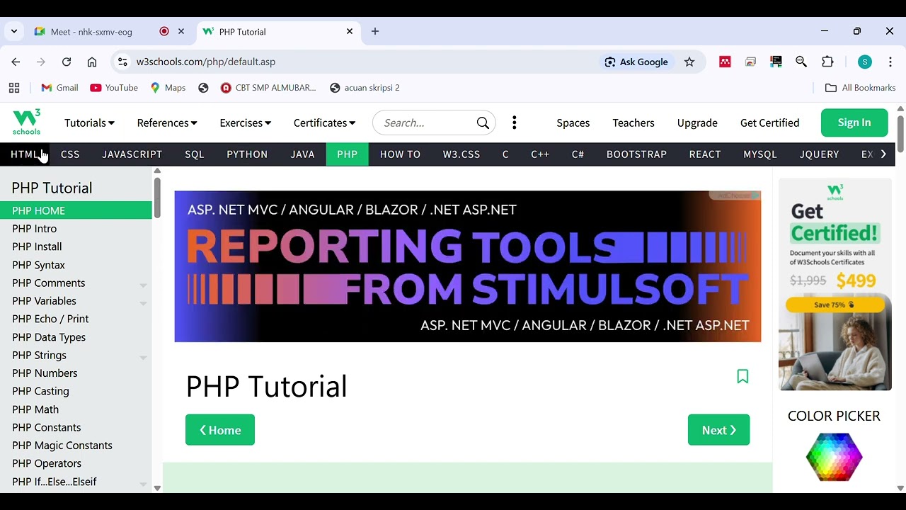 Belajar Coding dasar dari website w3schools