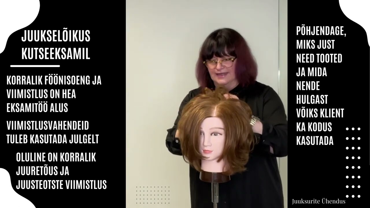 Kutseeksamid juuksuritele: juuksur, tase 4; juuksur, tase 5;  osakutse barber tase 4