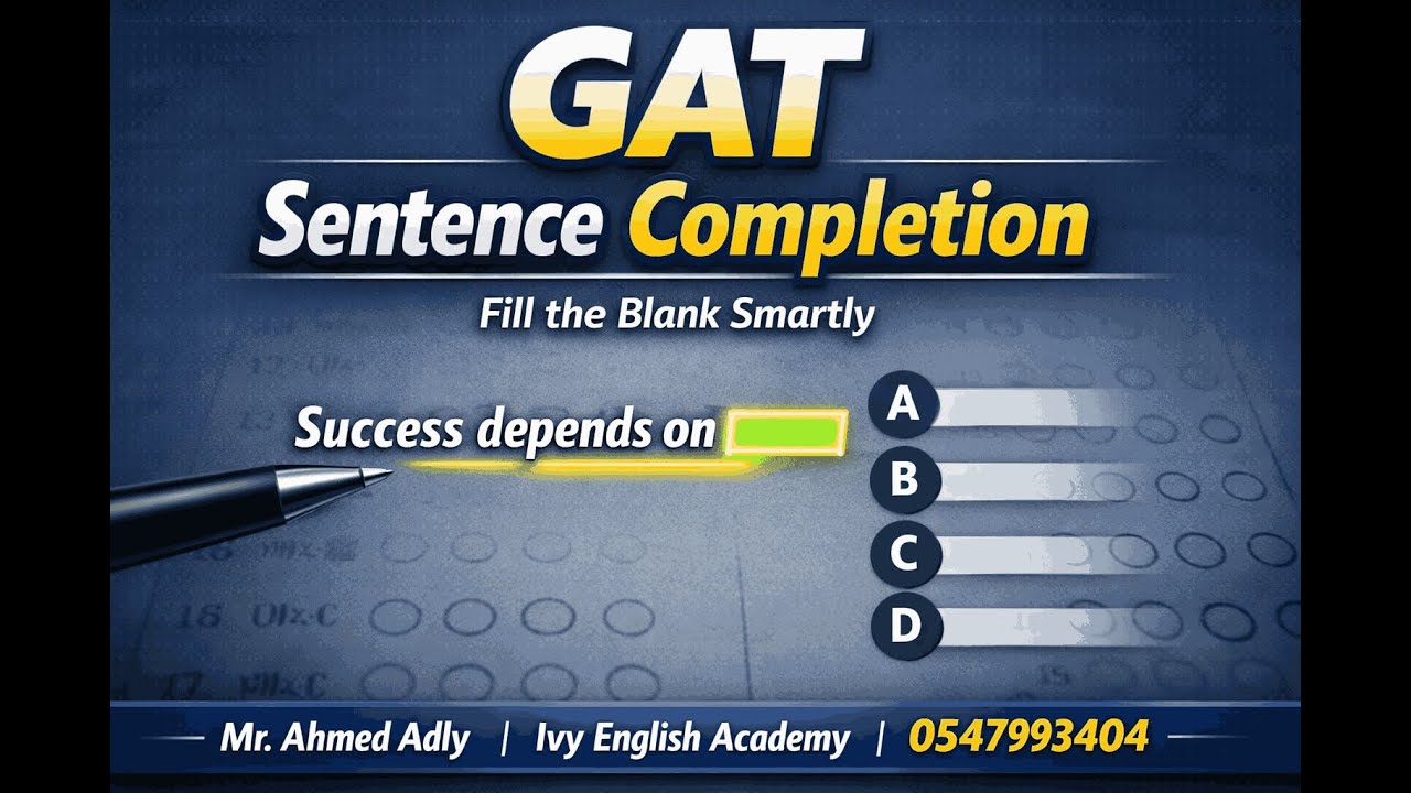 GAT Sentence Completion | Master Context Clues & Traps | Ivy English Academy