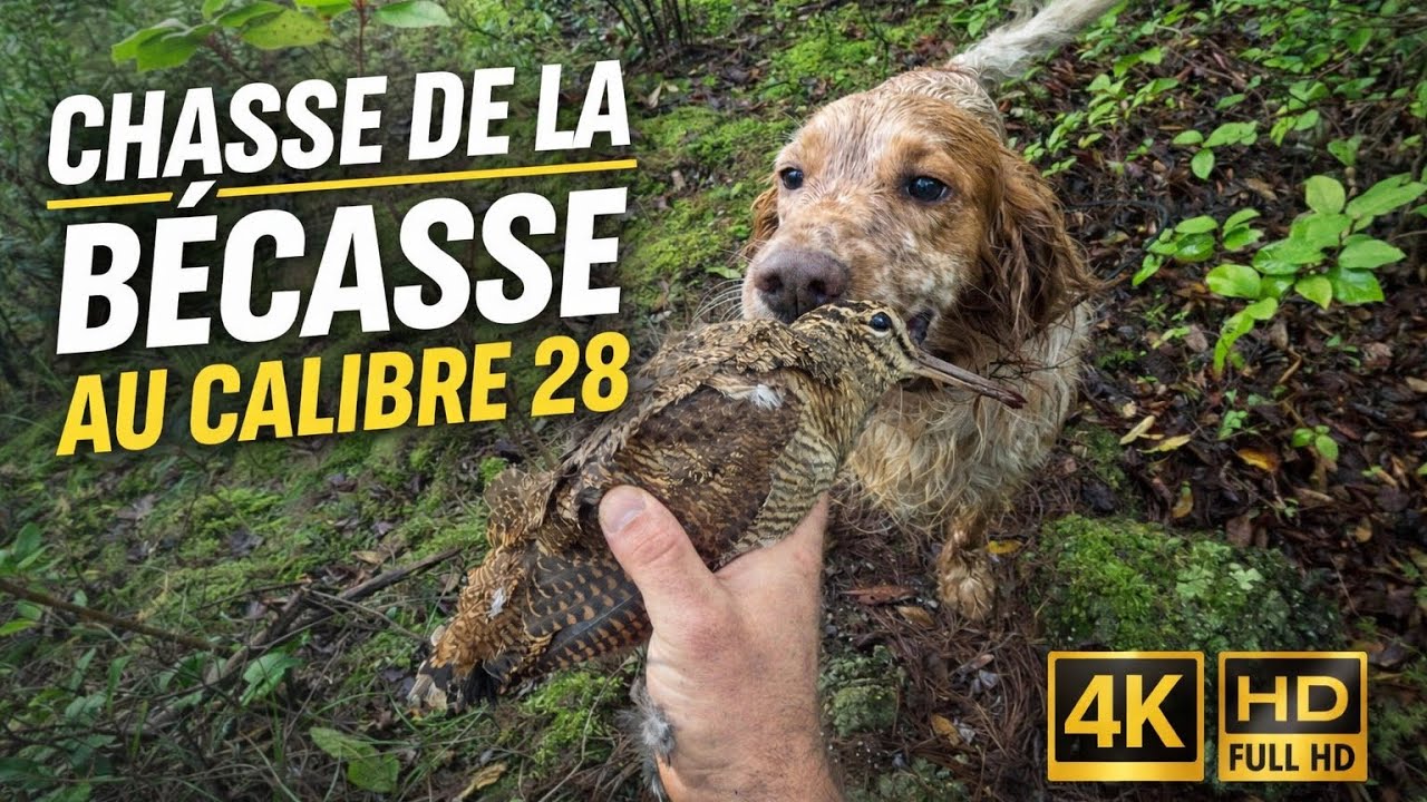 Chasse petit gibier 2026 Bécasse au calibre 28 avec Setter Anglais 