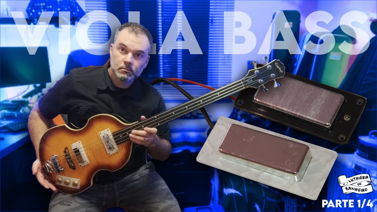 Viola Bass - Fazendo as molduras dos captadores (1 de 4)