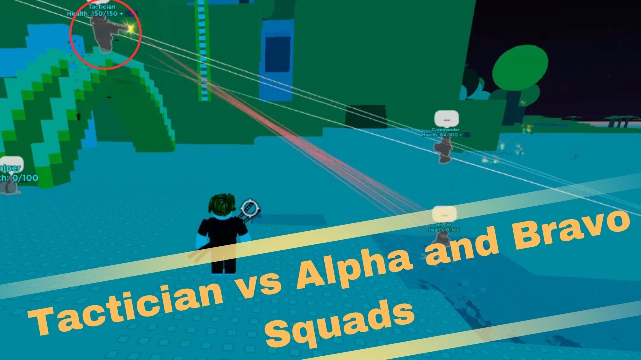 Tactician vs Alpha and Bravo Squads (Isle Sandbox)