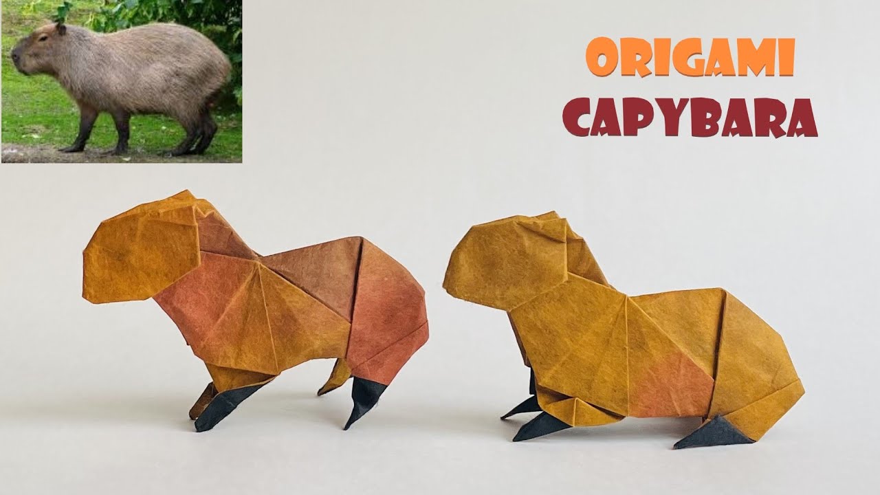How to make origami capybara, step by step tutorial