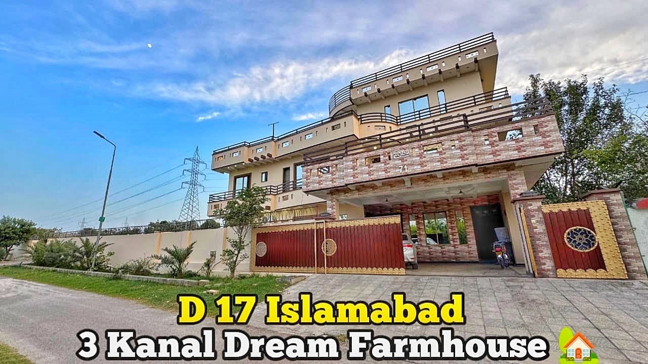 3 Kanal Fully Furnished Affordable Farmhouse D-17 Islamabad | Huge Lawn