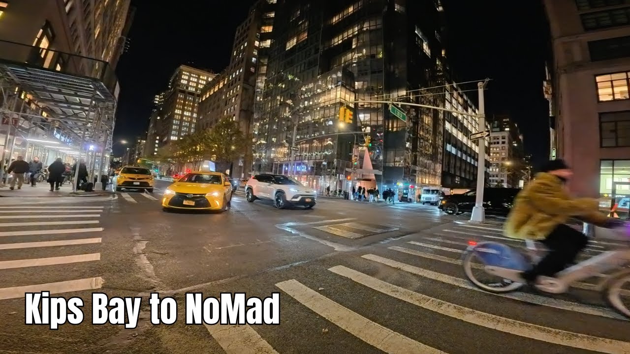 4K Evening Walk NYC: A Beautiful Real Time Journey from Kips Bay to NoMad