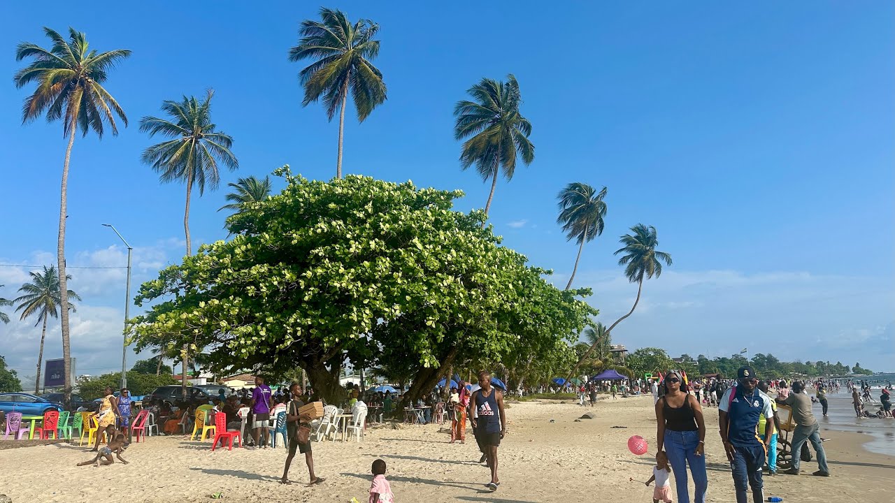 GABON: LIVELY LIBREVILLE BEACH