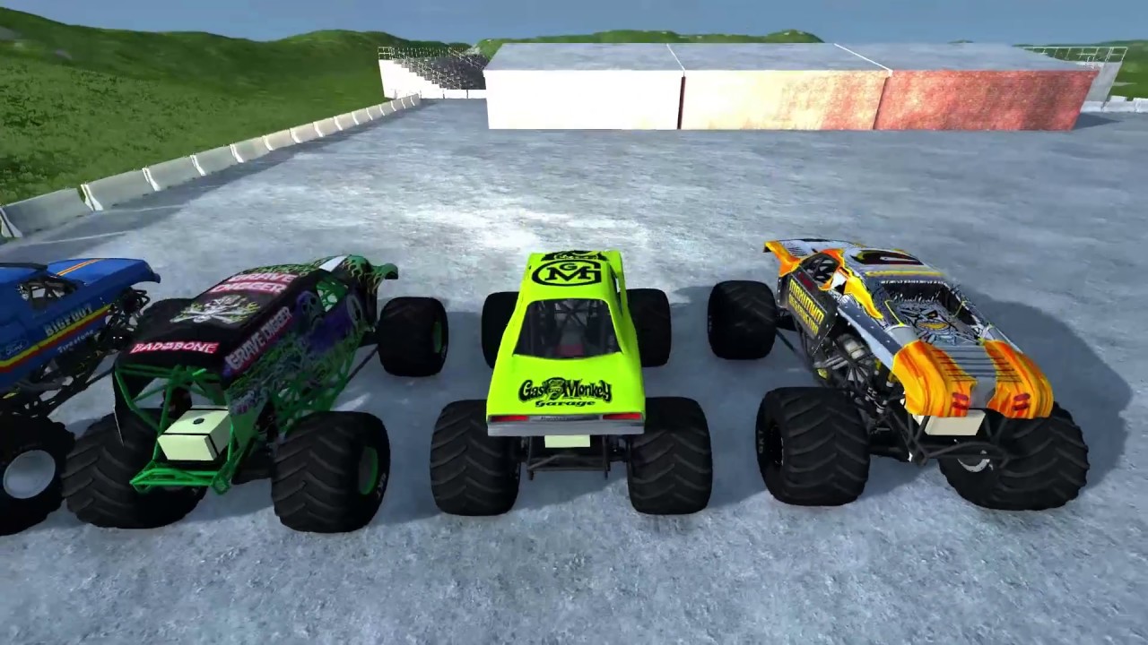 BeamNG.Drive Monster Jam; Testing the Cessni Graphics Mods