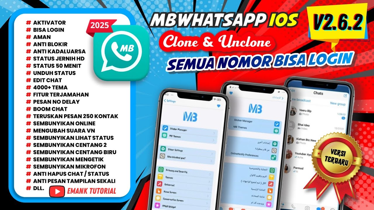 mbwhatsapp ios version 2.6.2 latest update 2026 || wa mb || mb wa || whatsapp mod latest version ...