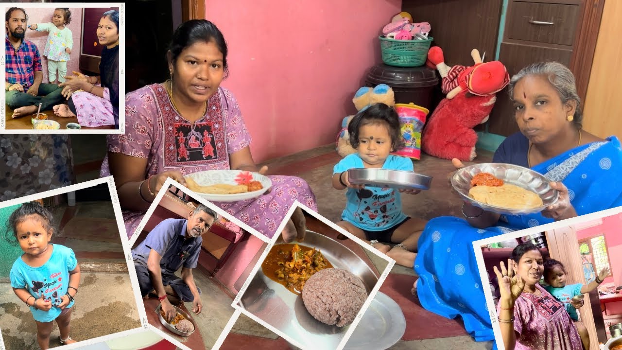 லலிதா செய்த நெத்திலி கருவாட்டு குழம்பு அம்மா செய்த களியும் | Vera Level Combination Yummy 🤤Taste |