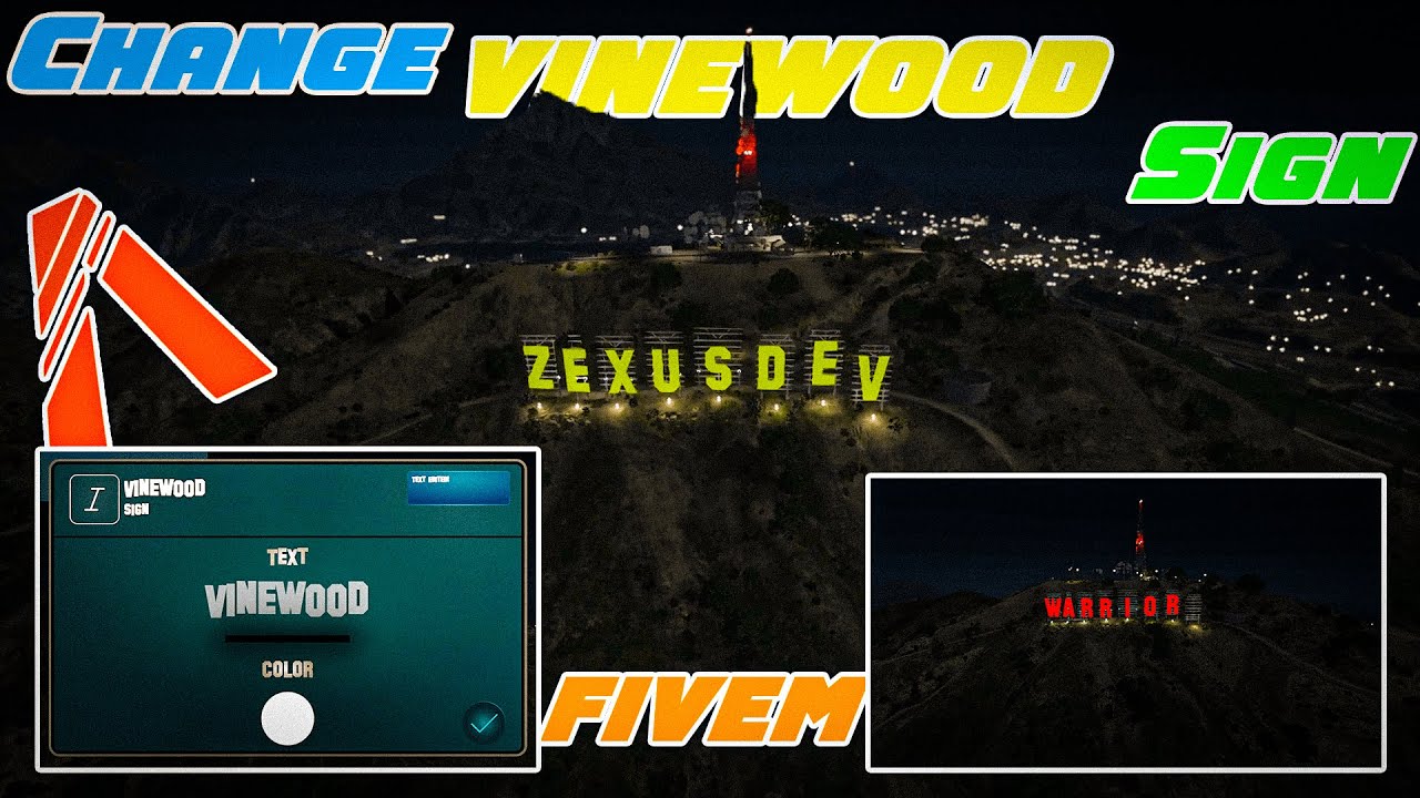 How to change Vinewood Sign | QBCore Framework  | FiveM Tutorial #16