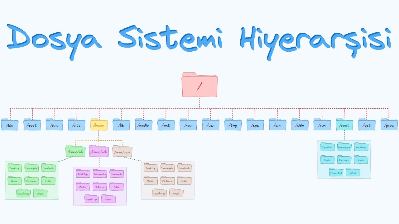 Linux Dosya Sistemi Hiyerarşisi | linuxdersleri.net