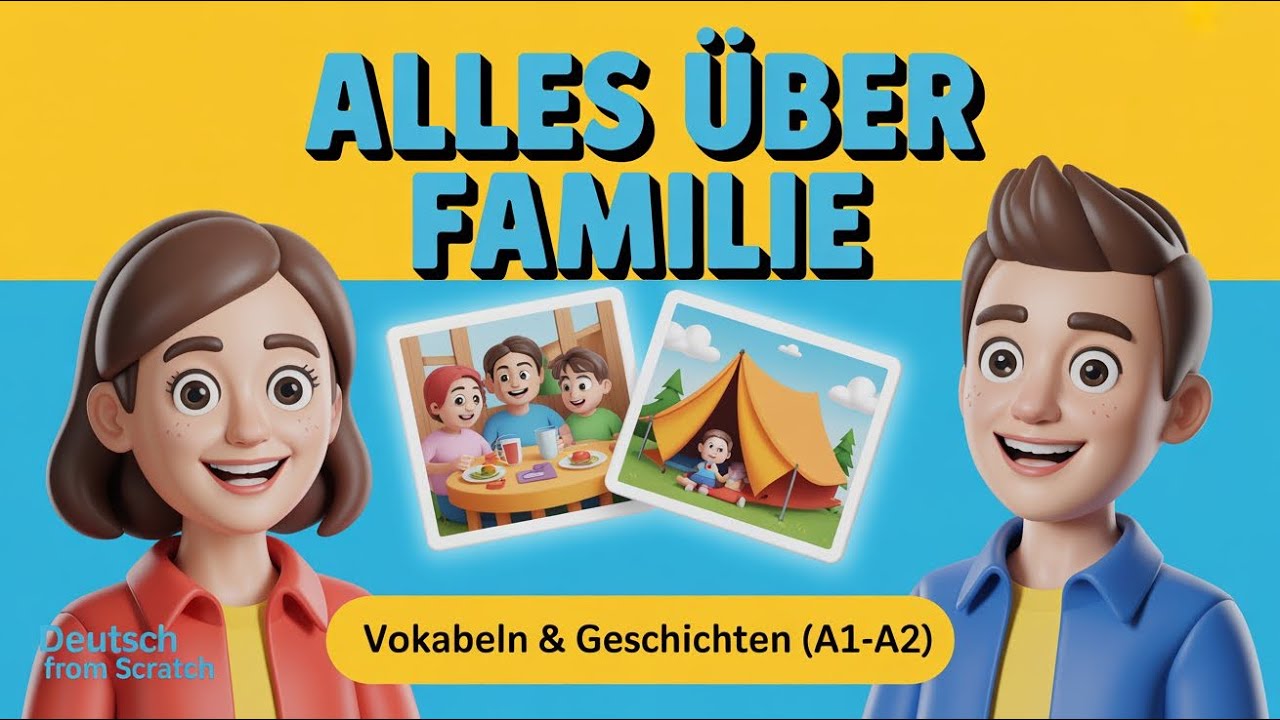 Alles über die Familie 👨‍👩‍👧‍👦 Deutsch lernen & Geschichten teilen