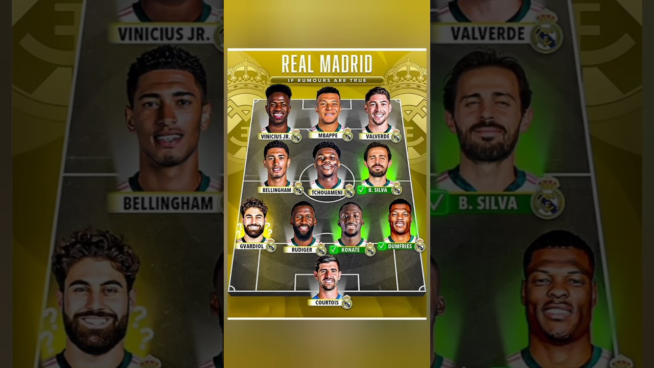Real Madrid If Rumours Are True &ndash; Mbapp&eacute;, Vin&iacute; Jr., Bernardo Silva, Gvardiol & More#shorts #football