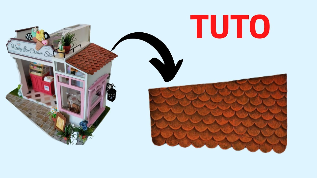 Tuto miniature: Toit en tuiles (DIY facile)