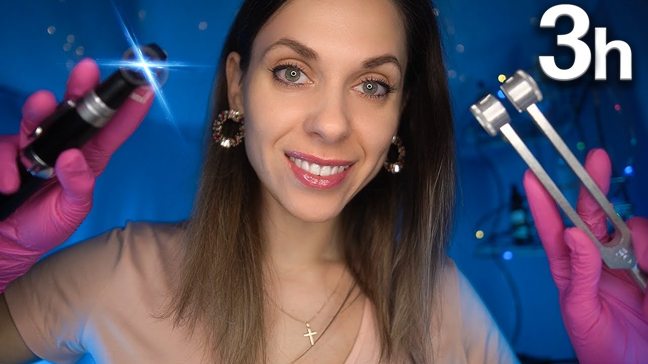 ASMR EAR CLEANING STUDENT ROLEPLAY! Exam, Otoscope, Massage, Scraping, Gloves, Soft Spoken