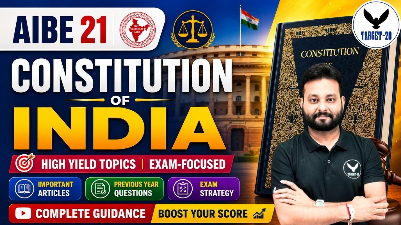 AIBE 21 | Constitution of India for AIBE 21 | PYQs & Bare Act #aibe21