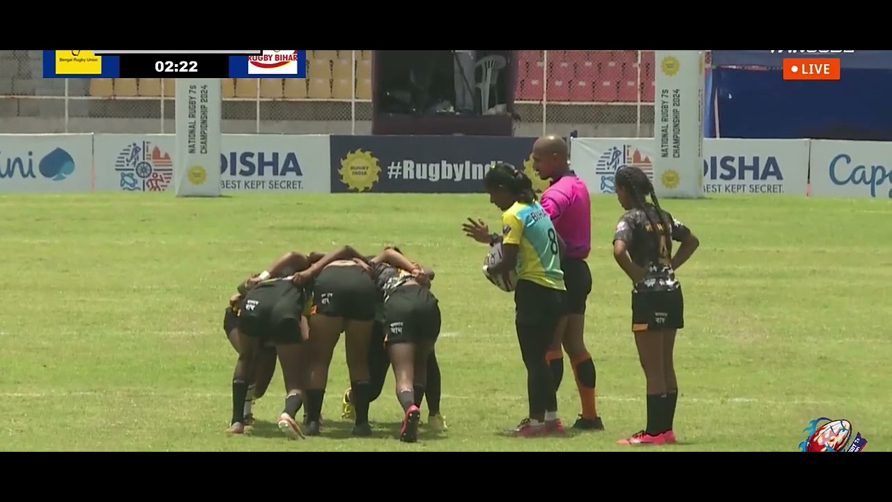 junior National women rugby match Rugby match video bihar vs kolkata girl's #worldrugby #wrugby