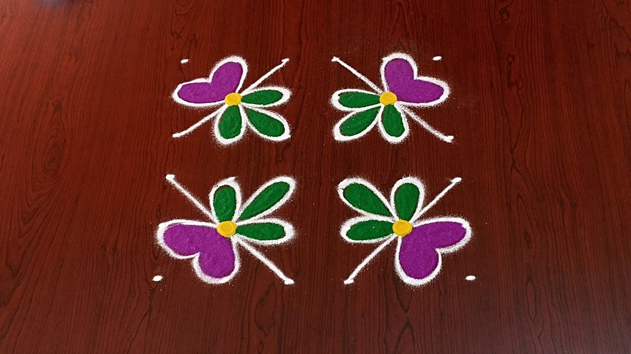 6×6dots easy rangoli|daily muggulu|thipkyanchi,festival rangoli|traditional rangoli#Rang kaa Rangoli