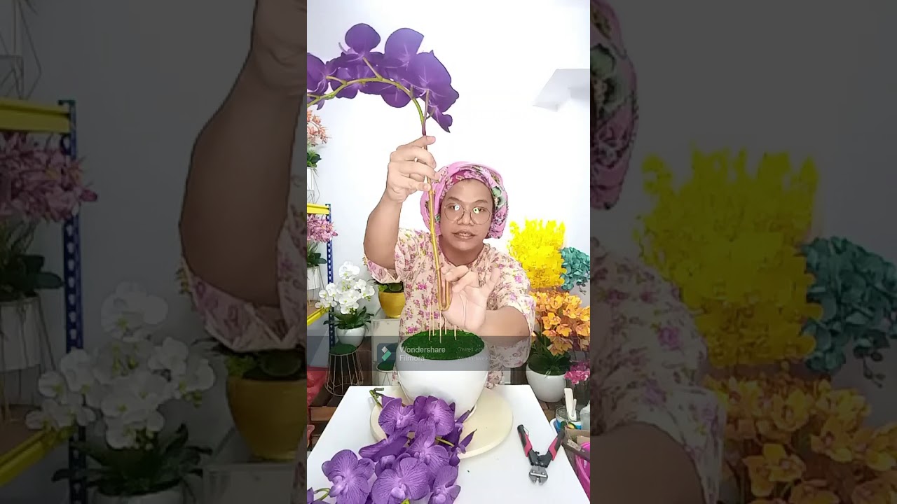 TUTORIAL GUBAHAN ORKID HIASAN 6 TANGKAI 
