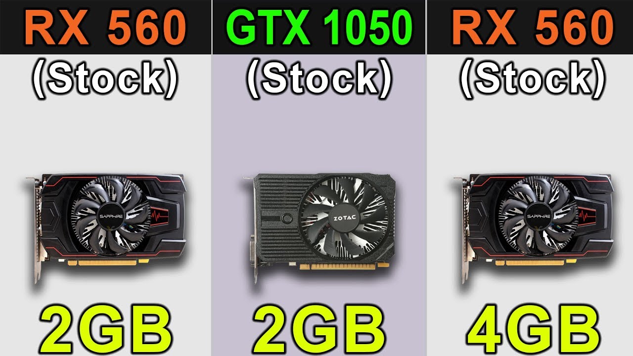 RX 560 (2GB) vs GTX 1050 (2GB) vs RX 560 (4GB) | New Games Benchmarks