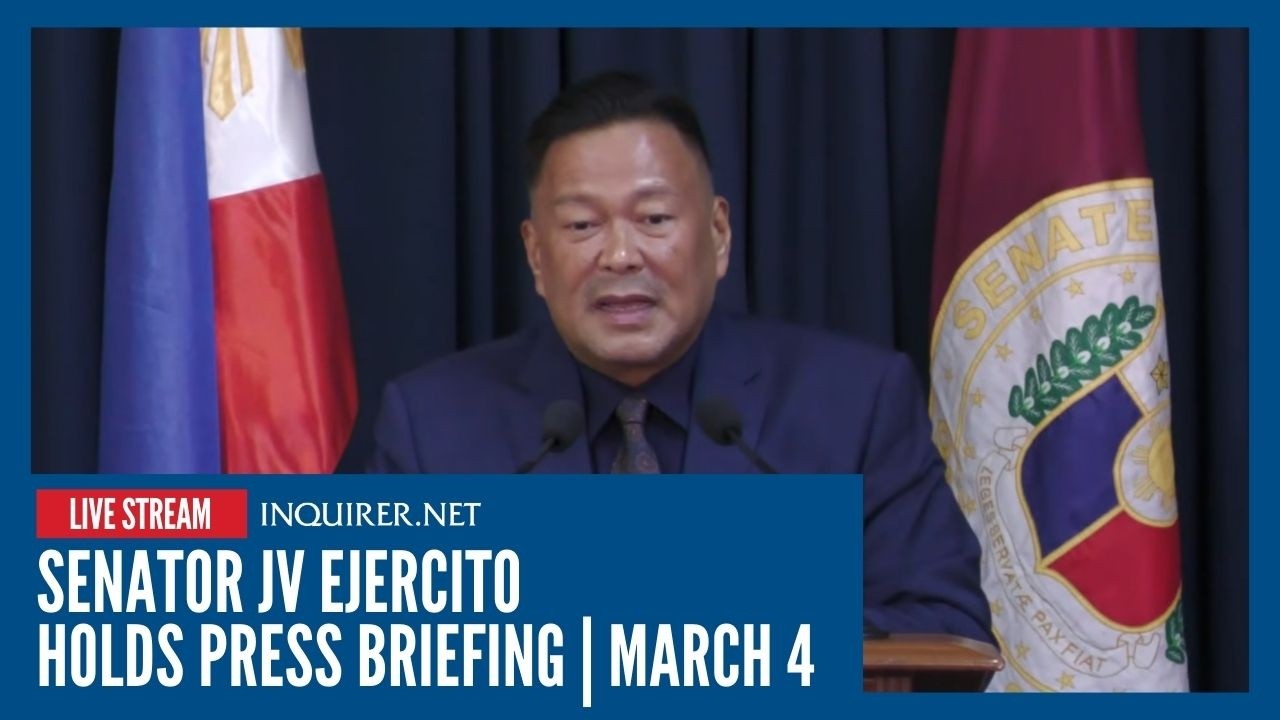 LIVE: Senator JV Ejercito holds press briefing | March 4