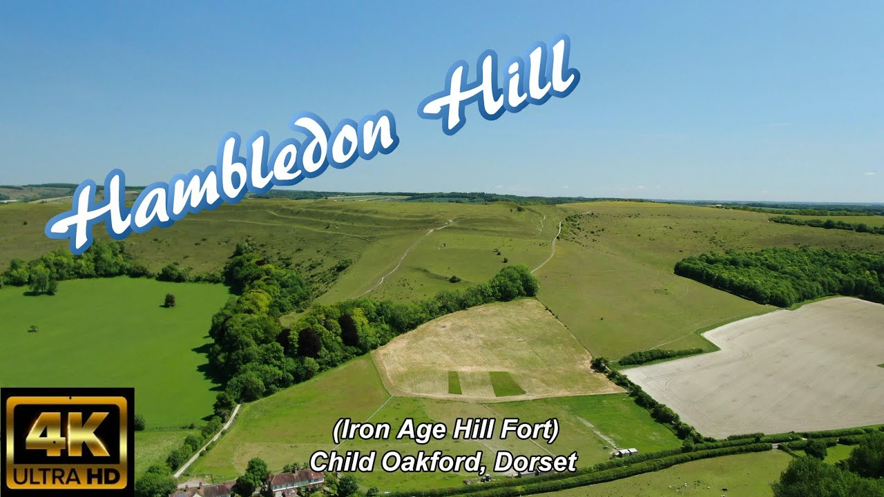 Hambledon Hill Iron Age Fort, Dorset, UK By Drone - 4K