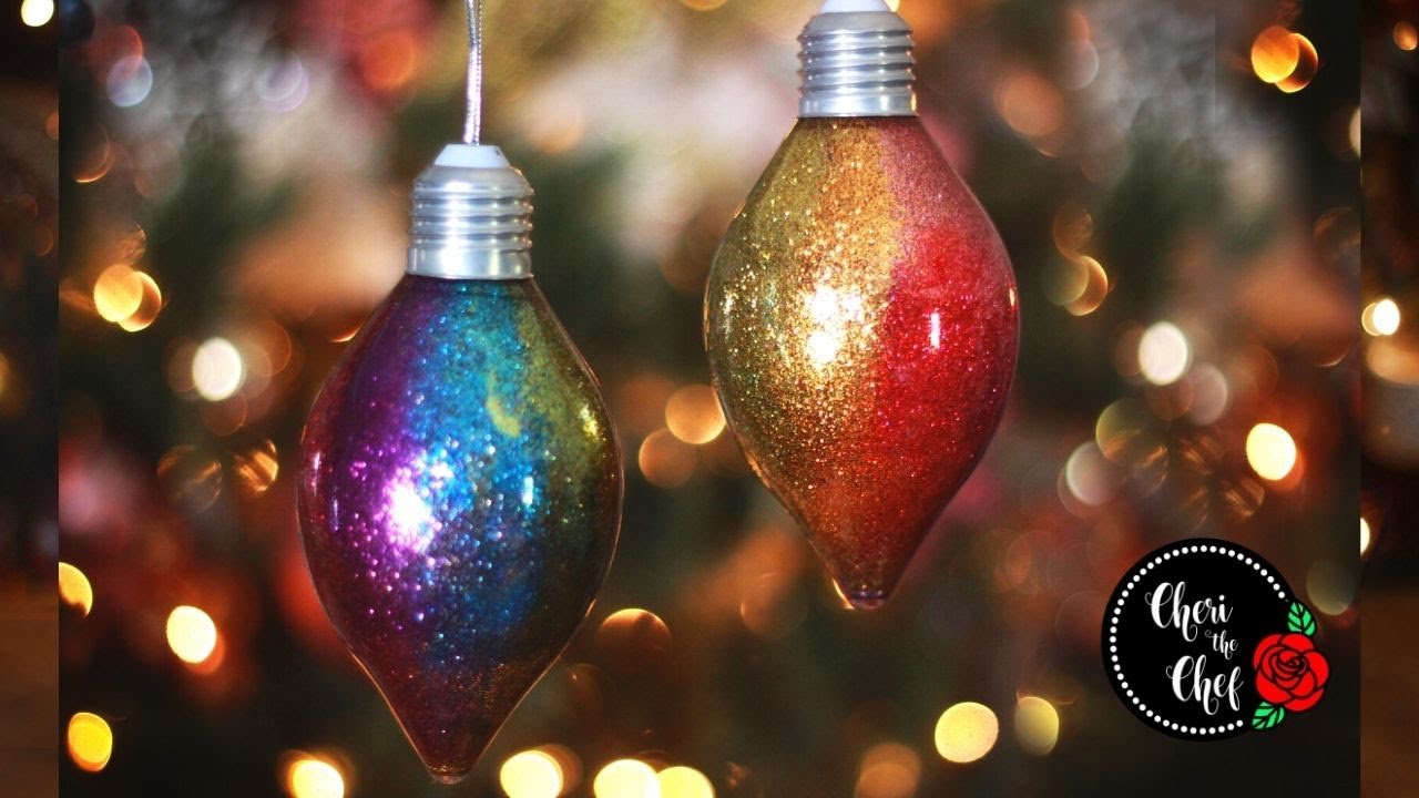 Diy Glitter Ornaments With Hairspray | SO EASY!!!