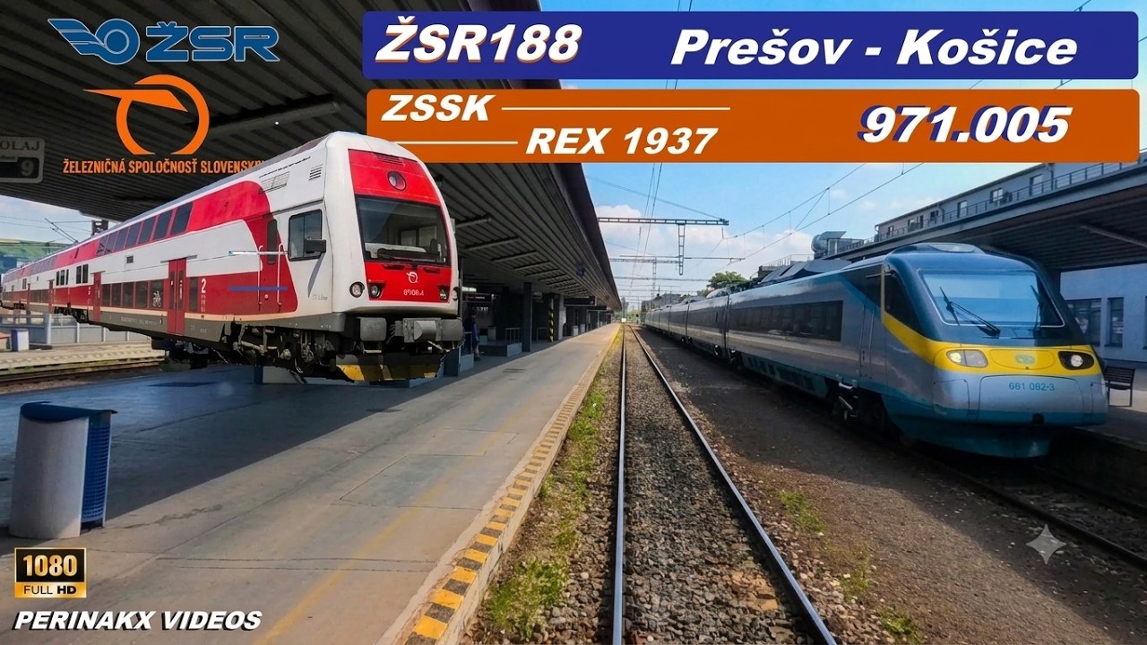 Cabview ► Prešov - Košice / ŽSR188 / ZSSK REX 1937 / 971.005 ► Pohľad rušňovodiča