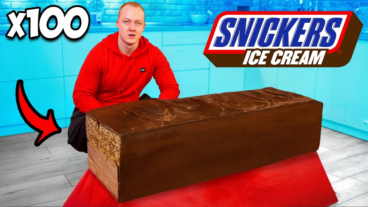 Riesen SNICKERS Eiscreme | So bauen Sie das größte DIY- SNICKERS Eiscreme der Welt von VANZAI