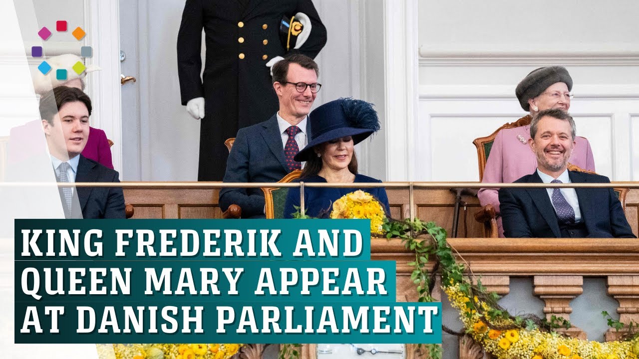King Frederik and Queen Mary appear at Danish Parliament