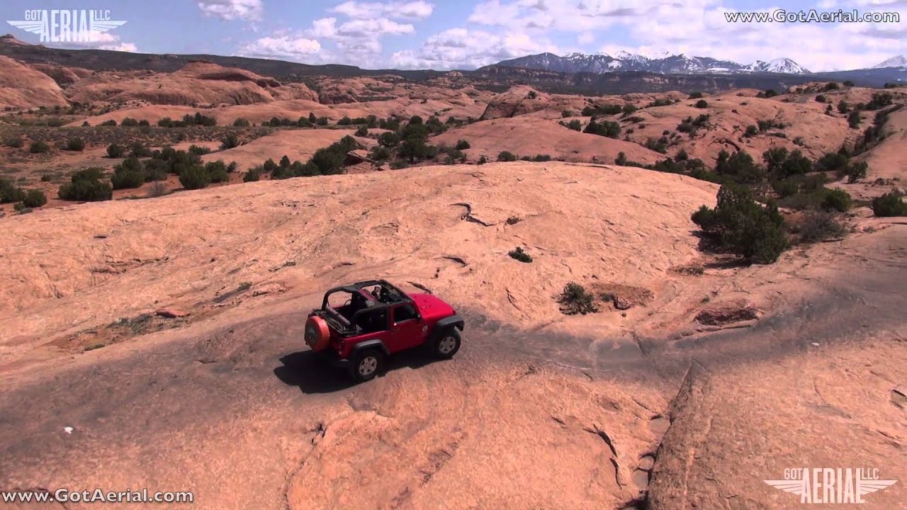 RAW AERIAL VIDEO - AMAZING VIEWS of MOAB, UT - ARCHES, SPIRES and 4X4 OFF ROAD
