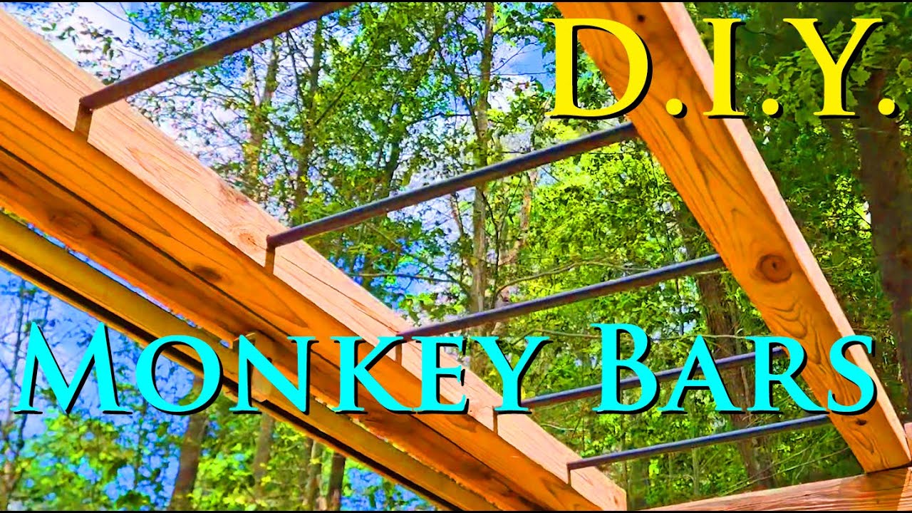 DIY How to Build Monkey Bars for Kids Swing Set
