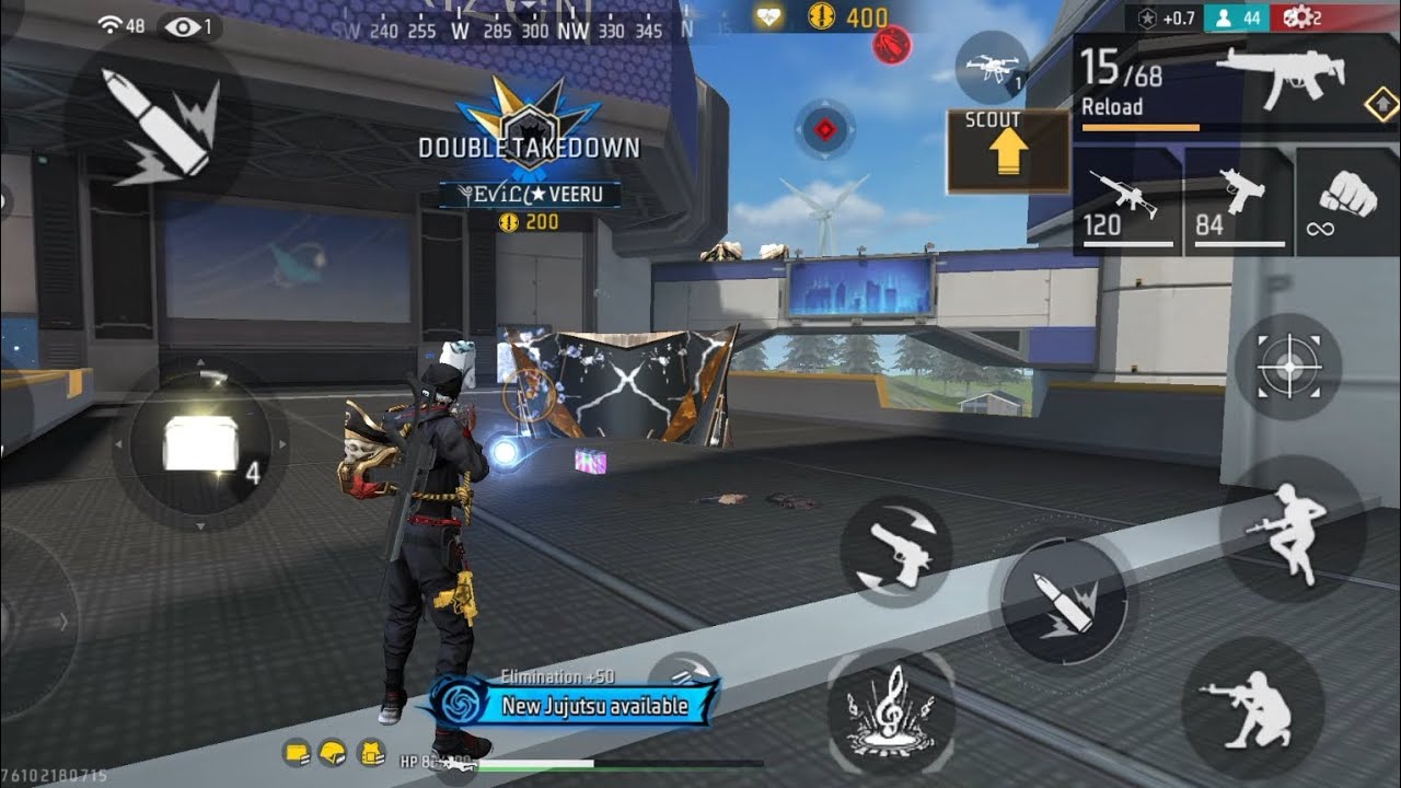 FREE FIRE BR RANK PUSH GAMEPLAY 