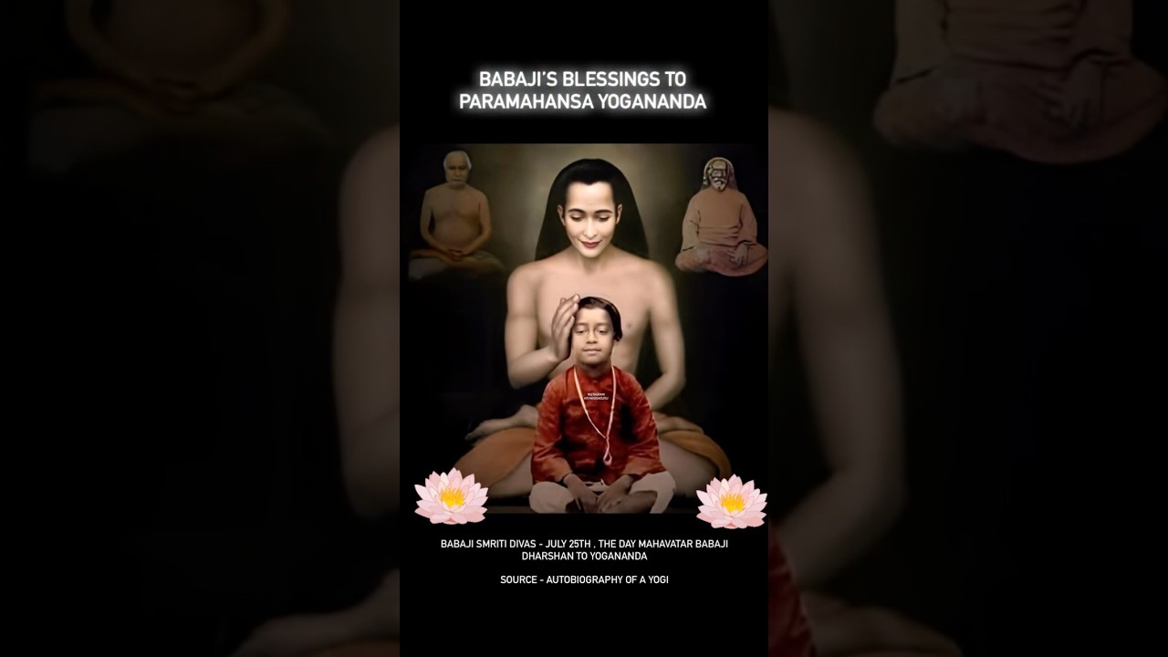 Babajis blessings to Yogananda ji ❤️🙏 #shorts #shortsfeed #viral #babaji #mahavatarbabaji #kriya