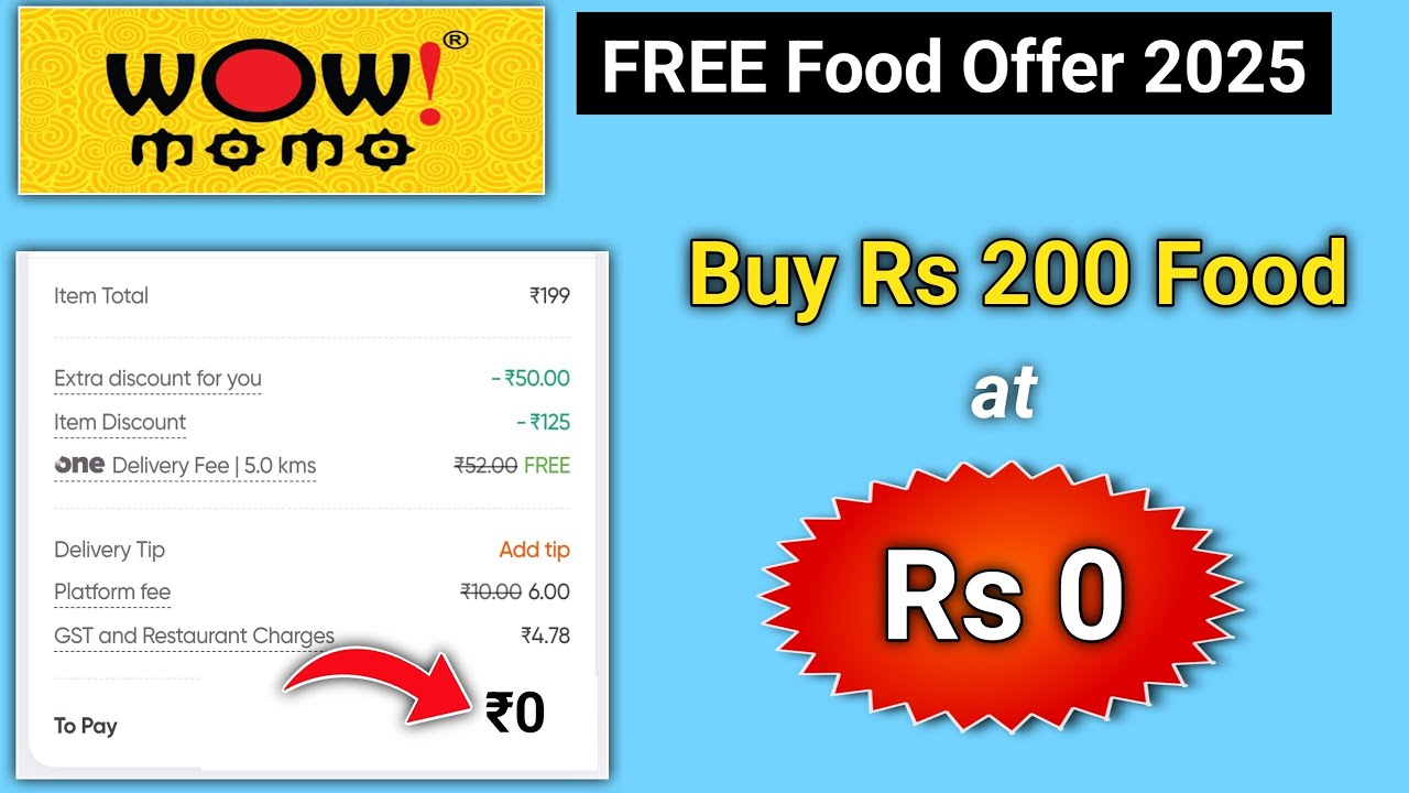 FREE Food Offer ll Wow Momo FREE Food order l Swiggy coupon code today l instamart coupon code today