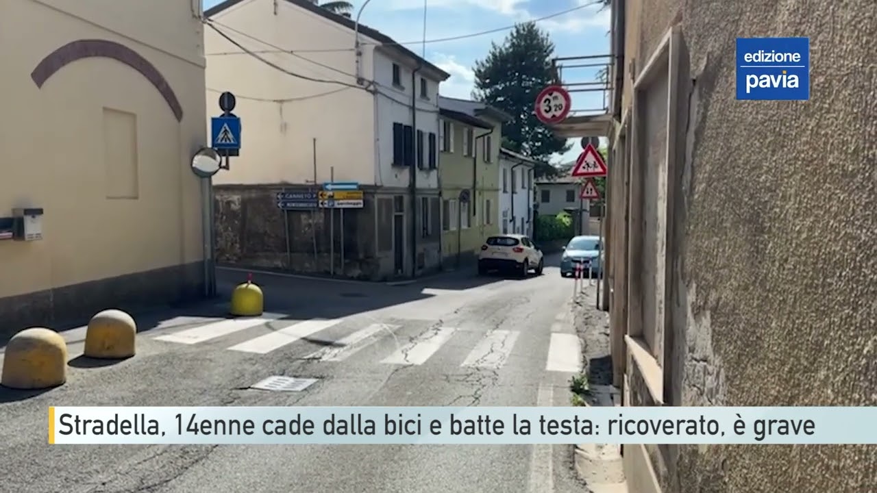 Stradella, 14enne cade dalla bici e batte la testa: ricoverato, è grave