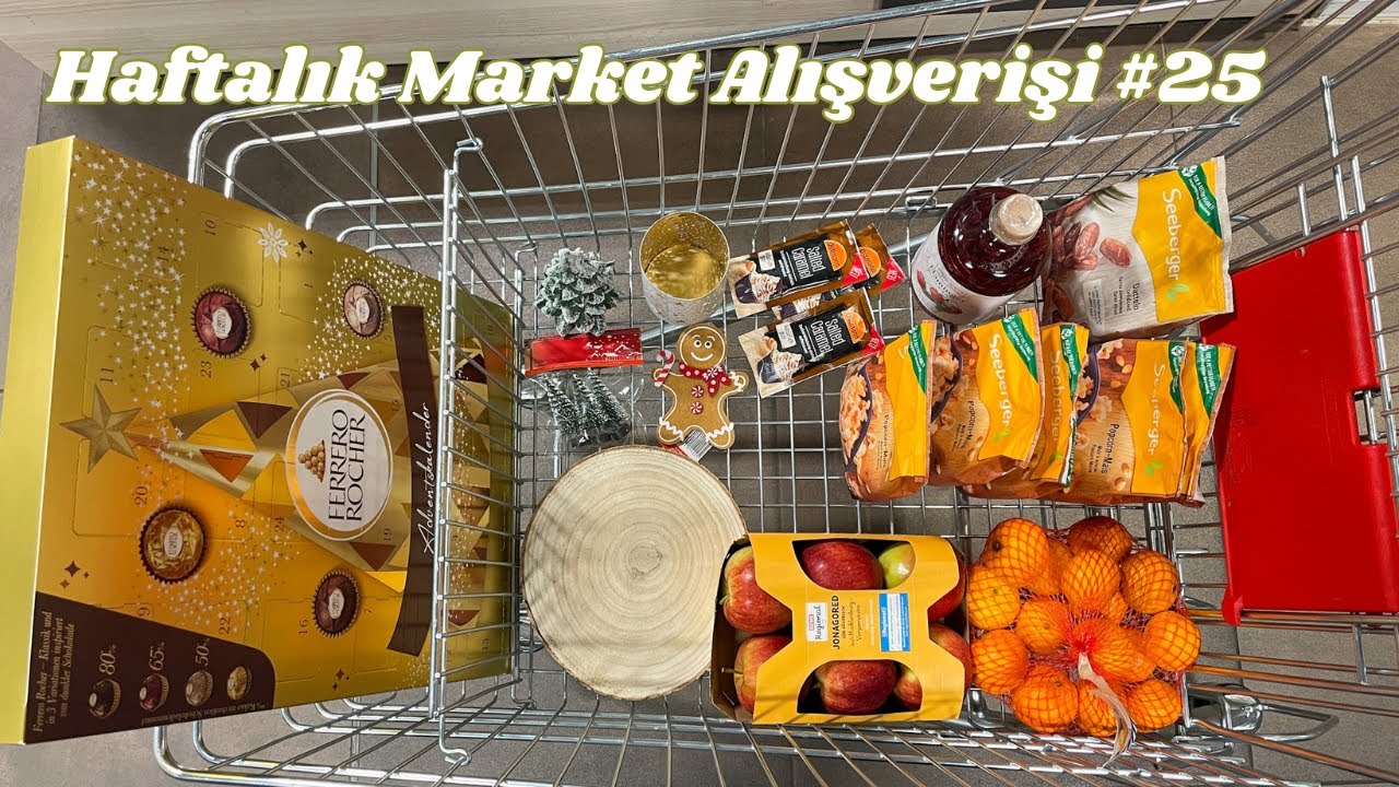 Almanya'da bu hafta marketten neler aldık? #25 | Netto, Aldi, Rewe | Yılbaşı zamanına özel ürünler